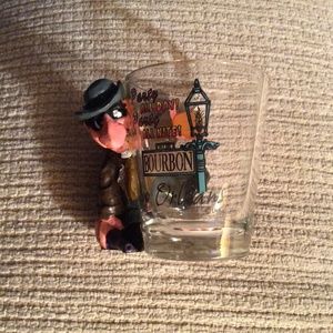 New Orleans Shot Glass Bourbon Street Drunk Party all Day and Nite Drunken Man